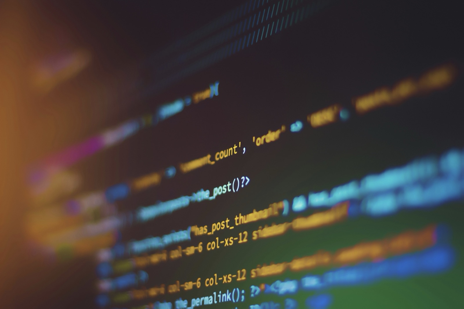 program source code on a computer display